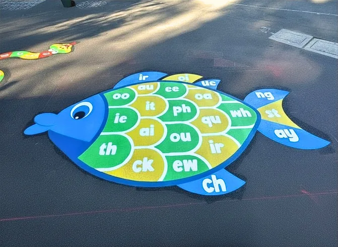 Phonics fish playground marking