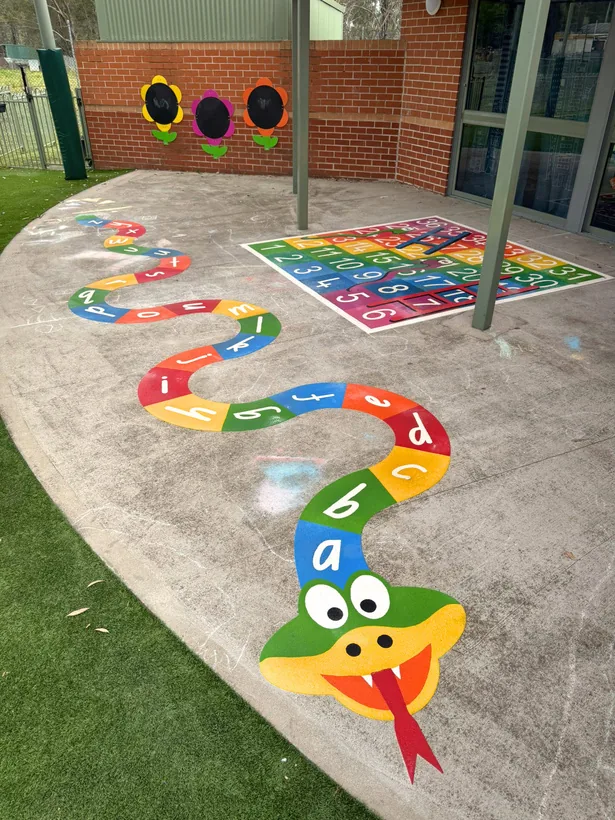 Alphabet snake playground marking
